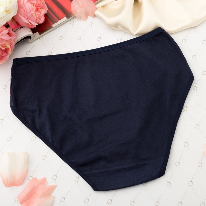 Трусы женские слипы Collorista (горошек сбоку) 7031, размер 50-52, цвет тёмно-синий