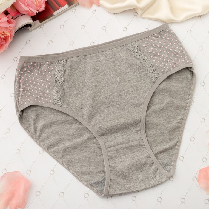 Трусы женские слипы Collorista (горошек сбоку) 7031, размер 54-56, цвет серый