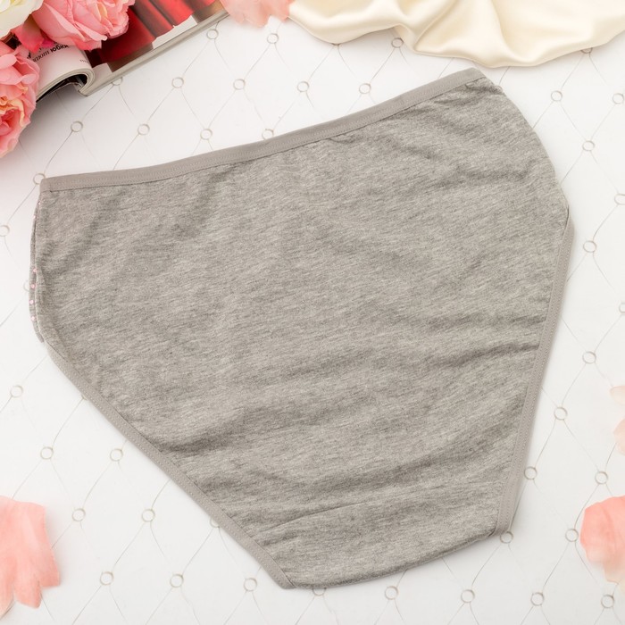 Трусы женские слипы Collorista (горошек сбоку) 7031, размер 54-56, цвет серый