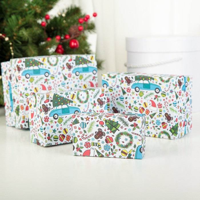 Набор коробок 4в1 "Простоквашино", 15 х 11 х 7 - 9 х 5 х 4 см