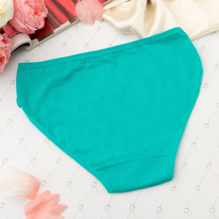 Трусы женские слипы Collorista (кружево по бокам), размер 48-50, цвет бирюзовый