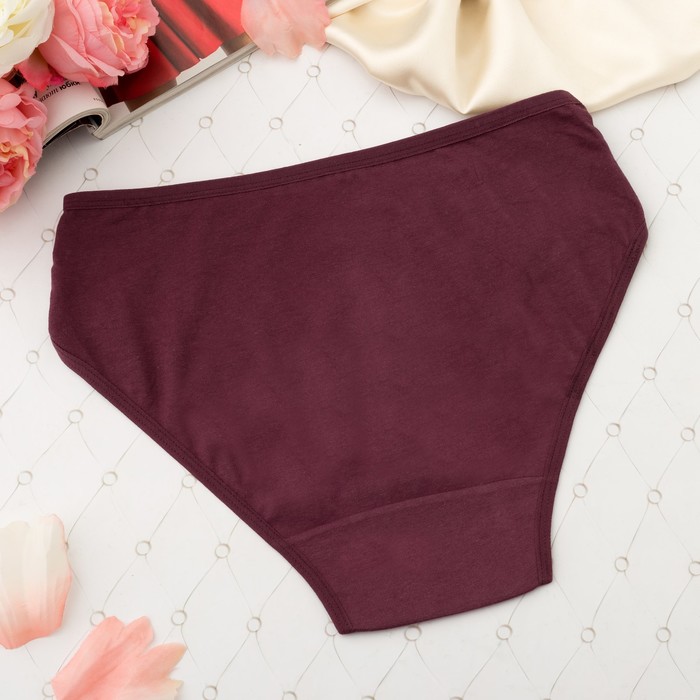 Трусы женские слипы Collorista (кружево по бокам), размер 46-48, цвет бордо