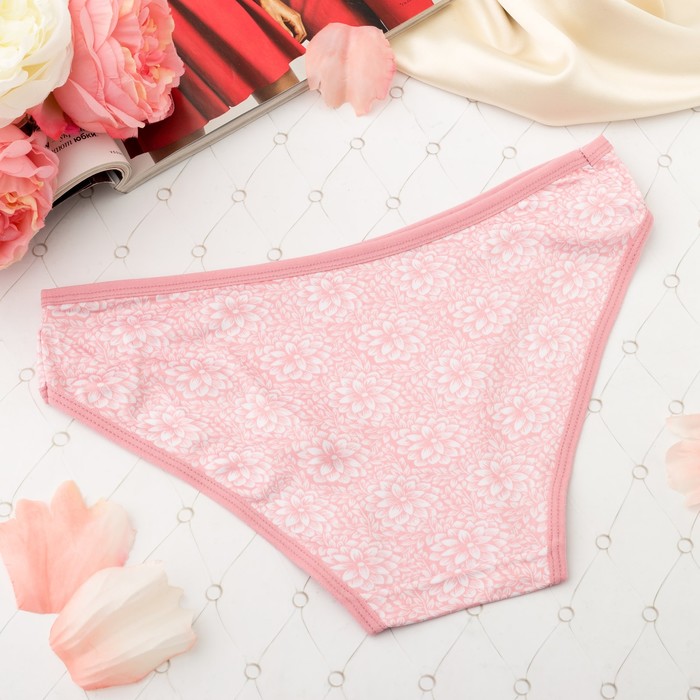 Трусы женские слипы Collorista (мелкие цветы), размер 44-46, цвет розовый