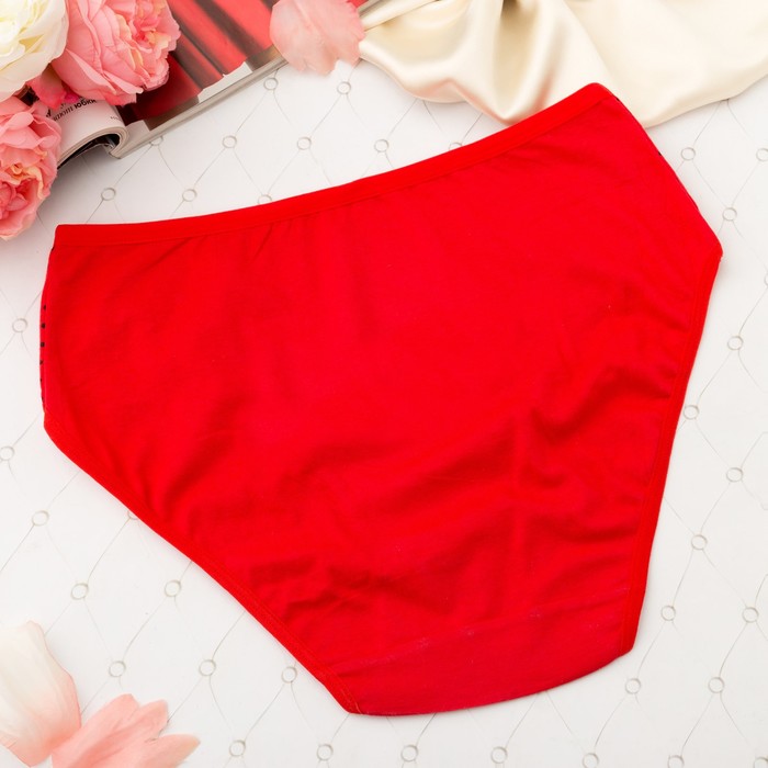 Трусы женские слипы Collorista (кружево, горошек) 7022, размер 54-56, цвет красный