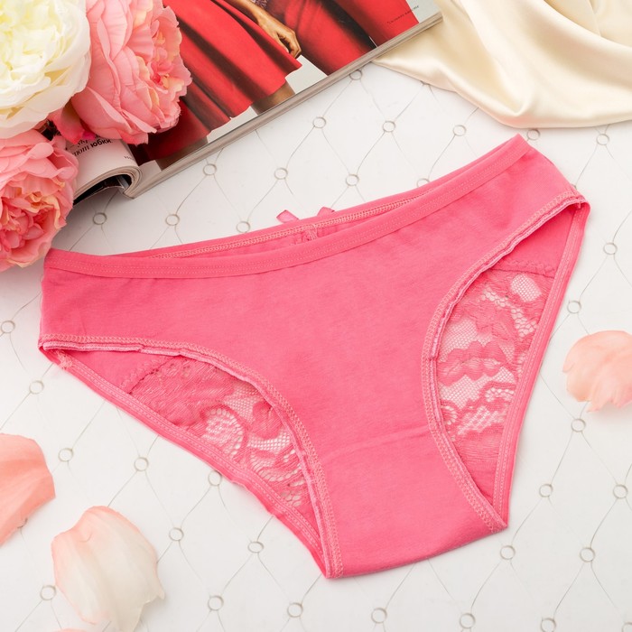 Трусы кружевные женские слипы Collorista 6958, размер 40-42 (XL), цвет розовый