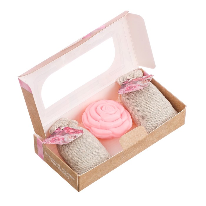 Аромасаше и мыло в форме розочки "Самой прекрасной!"