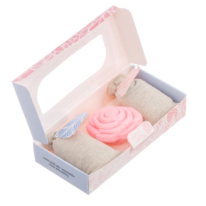 Аромасаше и мыло в форме розочки "Сама нежность"