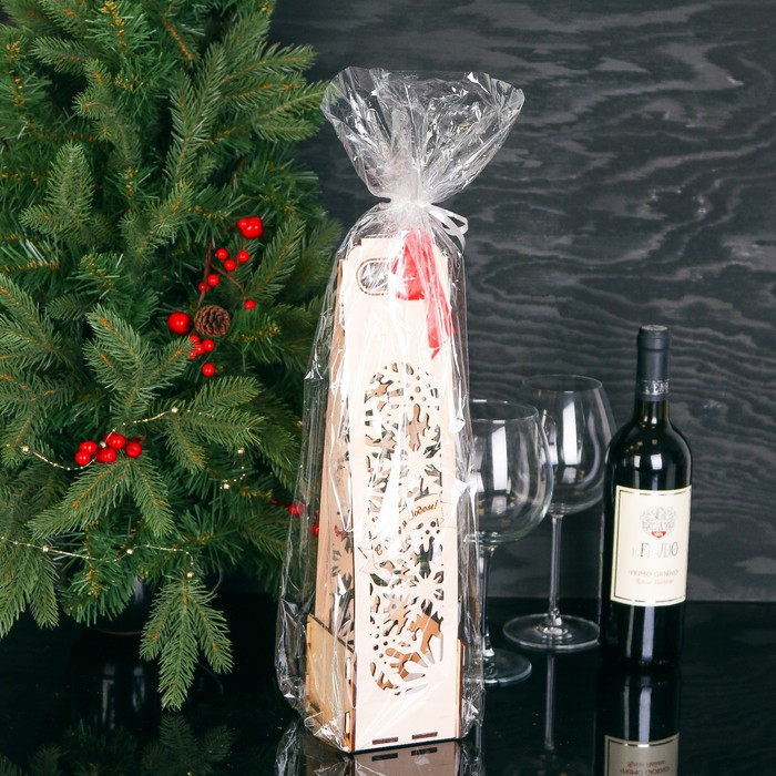 Подарочная коробка "С Новым годом!", 10 х 10,3 х 39 см