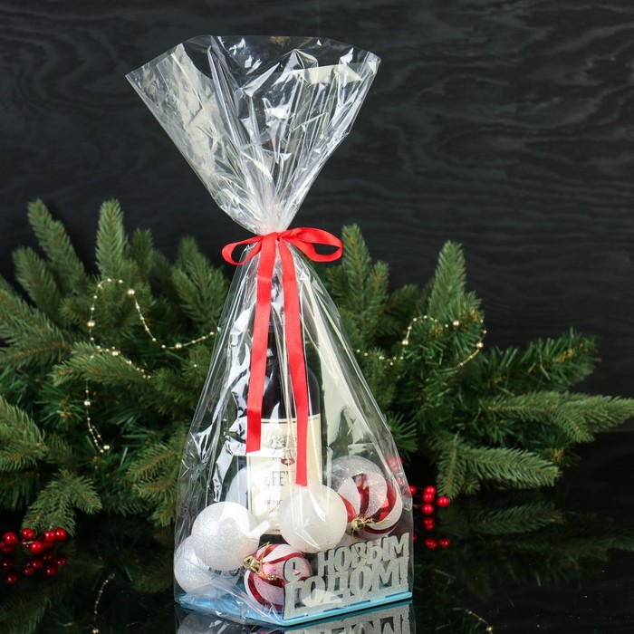 Подарочная коробка "С Новым годом!", с елкой, 14,5 х 14,5 х 6,7 см