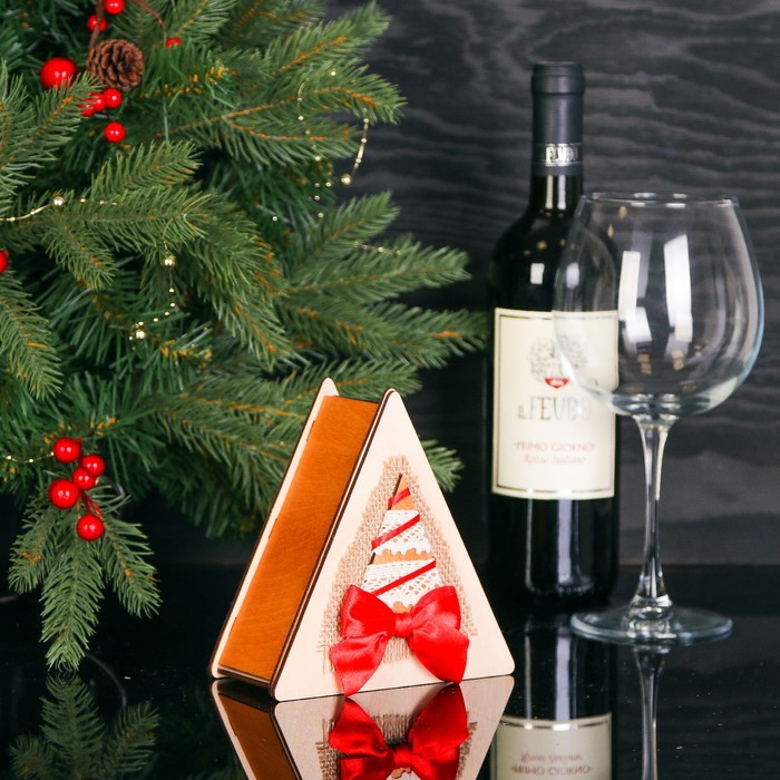 Подарочная коробка "Елка", 14,5 х 14,5 х 5,6 см