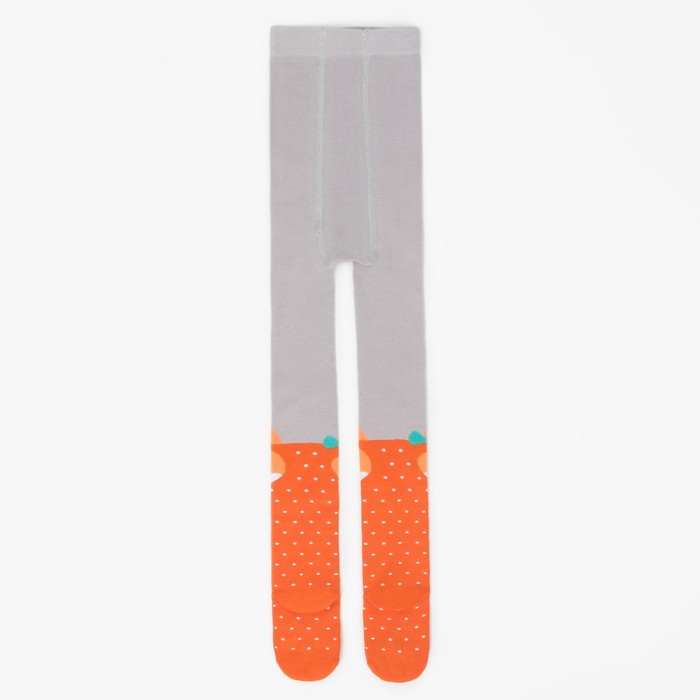 Колготки детские "Лисичка серая", рост 116-122 см, серые, 80% хл.,17% п/а, 3% эл.