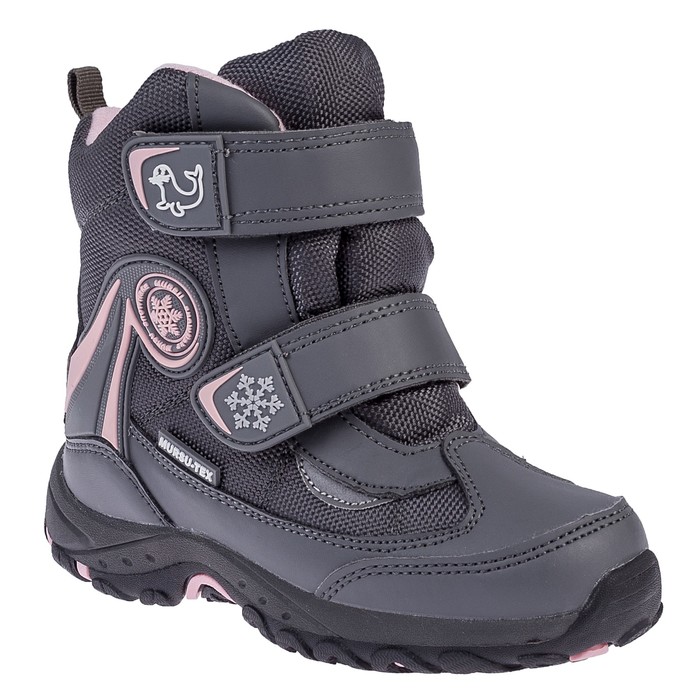 Сапоги детские для девочки арт. 205379 (серый/розовый) (р. 33)