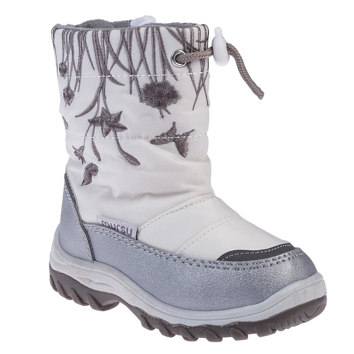 Сапоги детские для девочки арт. 205467 (белый/ серебряный) (р. 23)