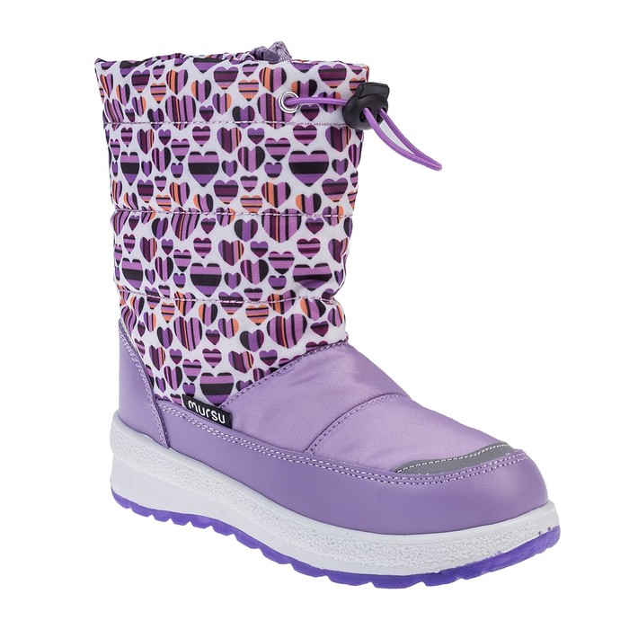 Сапоги детские для девочки арт. 205495 (белый/ сиреневый) (р. 29)