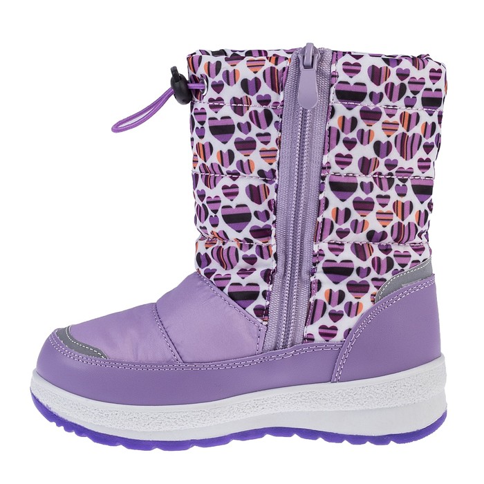 Сапоги детские для девочки арт. 205495 (белый/ сиреневый) (р. 30)