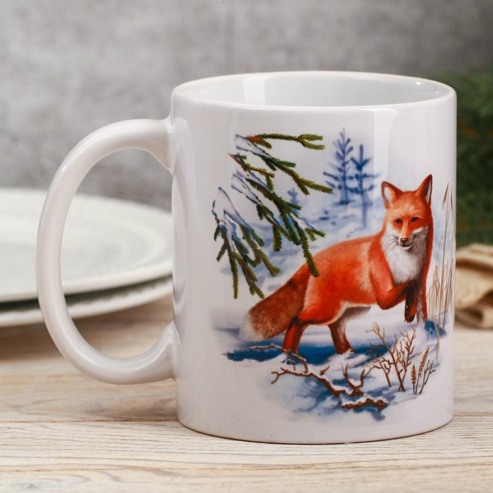 Кружка с сублимацией  "Лиса", 300 мл