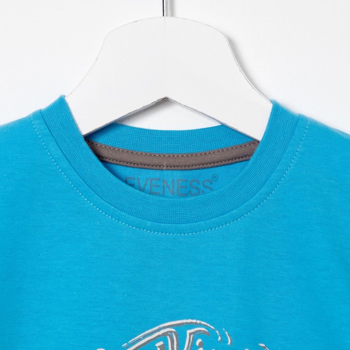 Футболка для мальчика, цвет голубой, рост 104-110 см (30)