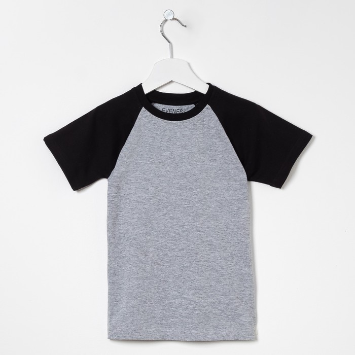 Футболка для мальчика, цвет серый меланж, рост 128-134 см (36)