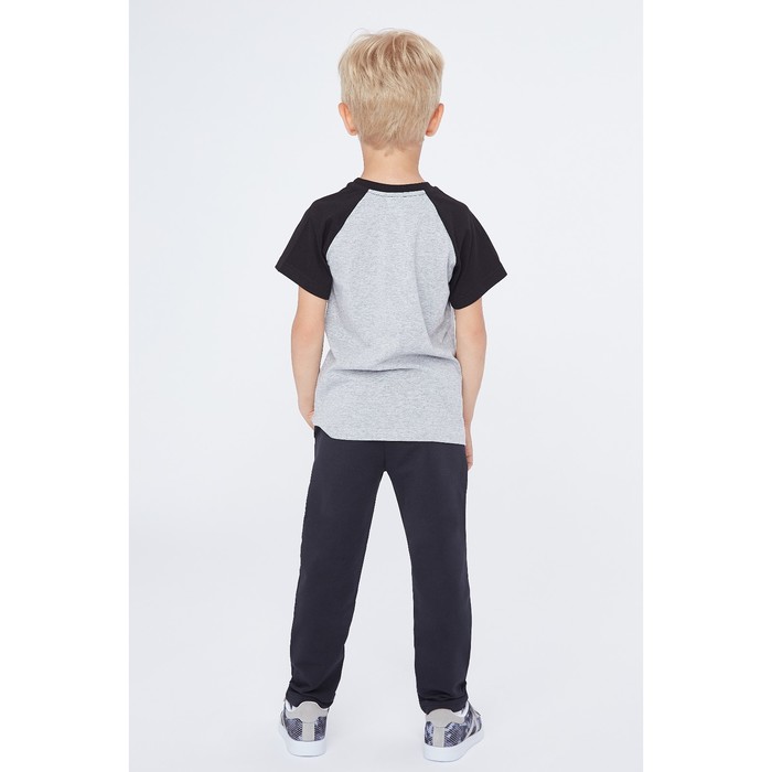 Футболка для мальчика, цвет серый меланж, рост 146-152 см (42)