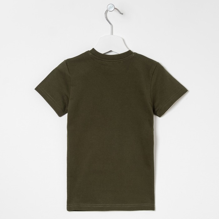 Футболка для мальчика, цвет хаки, рост 140-146 см (40)