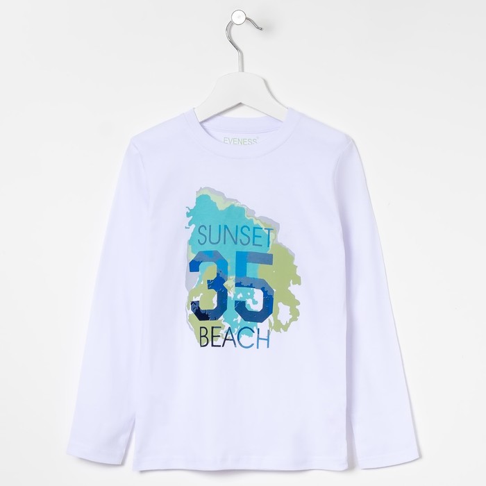 Лонгслив для мальчика, цвет белый, рост 98-104 см (28)