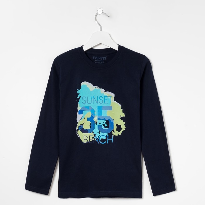 Лонгслив для мальчика, цвет синий, рост 110-116 см (32)
