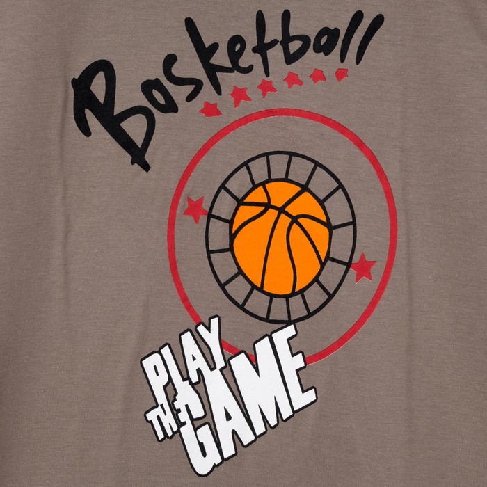 Пижама для мальчика, цвет коричневый, рост 146-152 см (42)