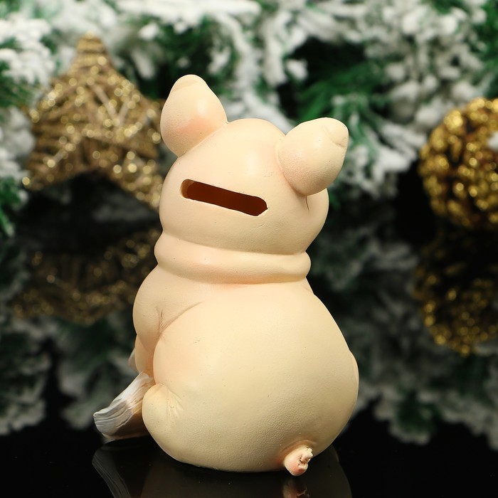 Копилка «Свинка», 9×8.5×11.5 см, полистоун