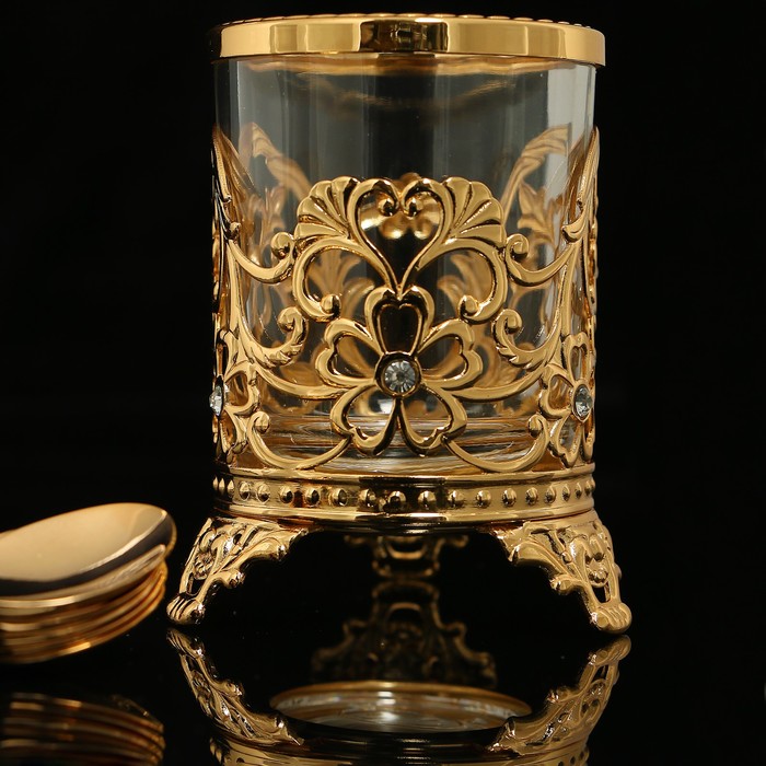 Набор ложек «Венеция», 6 шт, 13 см, с кристаллами Сваровски