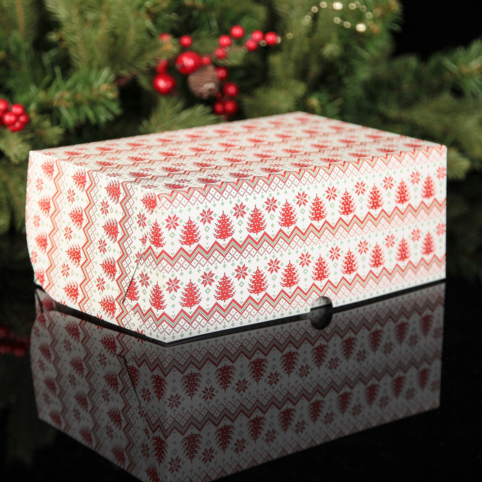 Коробка картонная на 6 капкейков "Время волшебства", 25 х 17 х 10 см