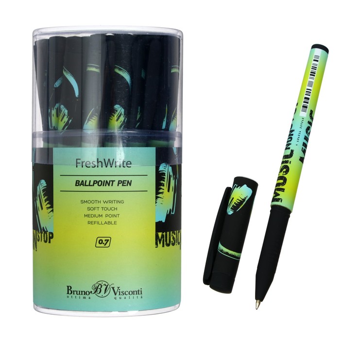 

Ручка шариковая BrunoVisconti FreshWrite. Music blue, 0.7 мм, стержень синий