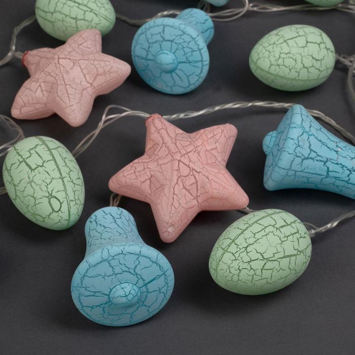 НИТЬ, 4м. с насад. “Новый Год 6”, Н.С. LED-20-220V, 8 режимов, МУЛЬТИ