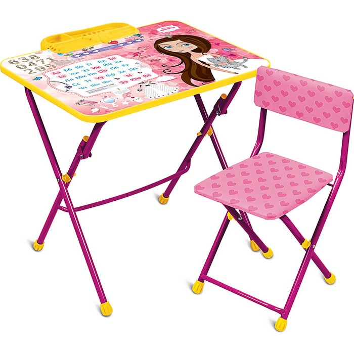 фото Набор мебели «познайка. маленькая принцесса»: стол, мягкий стул, цвета стула микс nika kids
