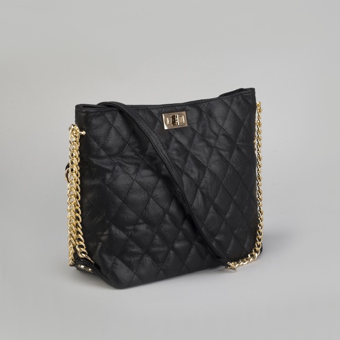 Сумка жен L-3140, 29*11*24, отд на молнии, длин цепь, черный