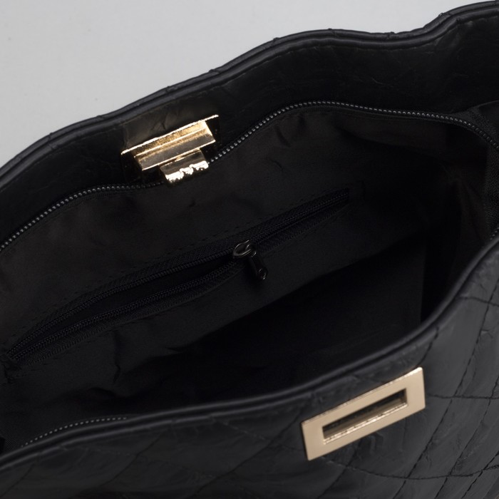 Сумка жен L-3140, 29*11*24, отд на молнии, длин цепь, черный