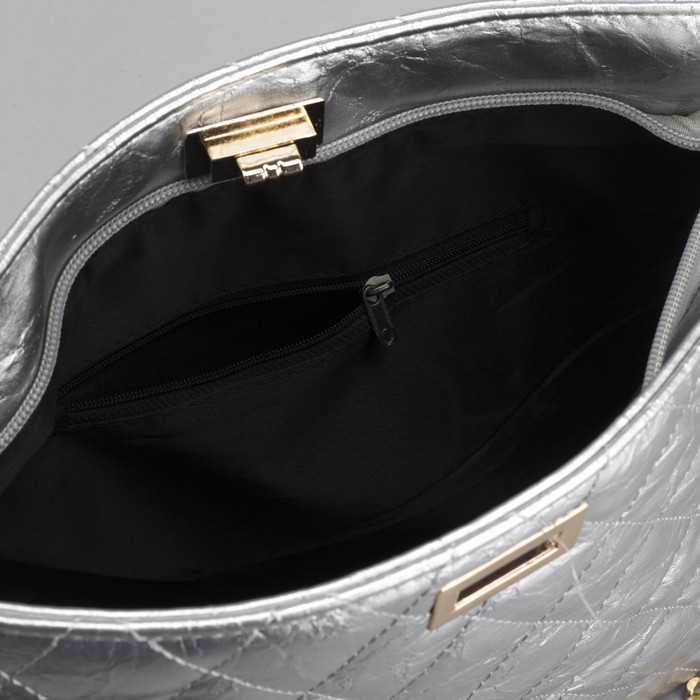 Сумка жен L-3140, 29*11*24, отд на молнии, длин цепь, серый