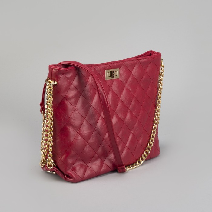 Сумка жен L-3140, 29*11*24, отд на молнии, длин цепь, красный