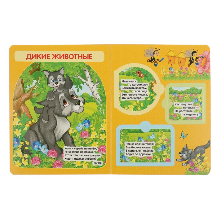 Книжка с окошками А5. Загадки о животных (170х220мм)