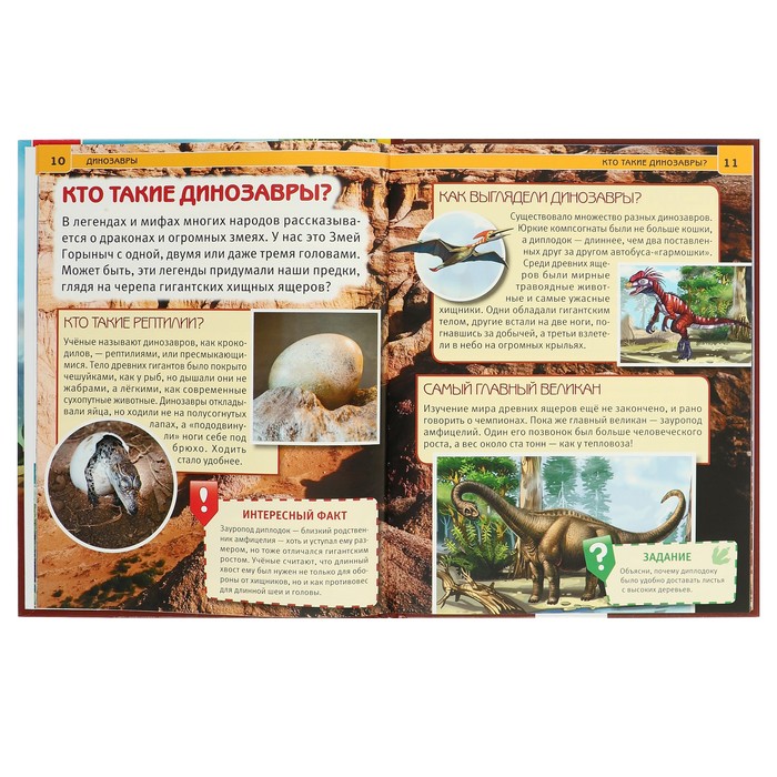Энциклопедия А4. Динозавры (тв.переплет, 197х255мм) 48 стр.