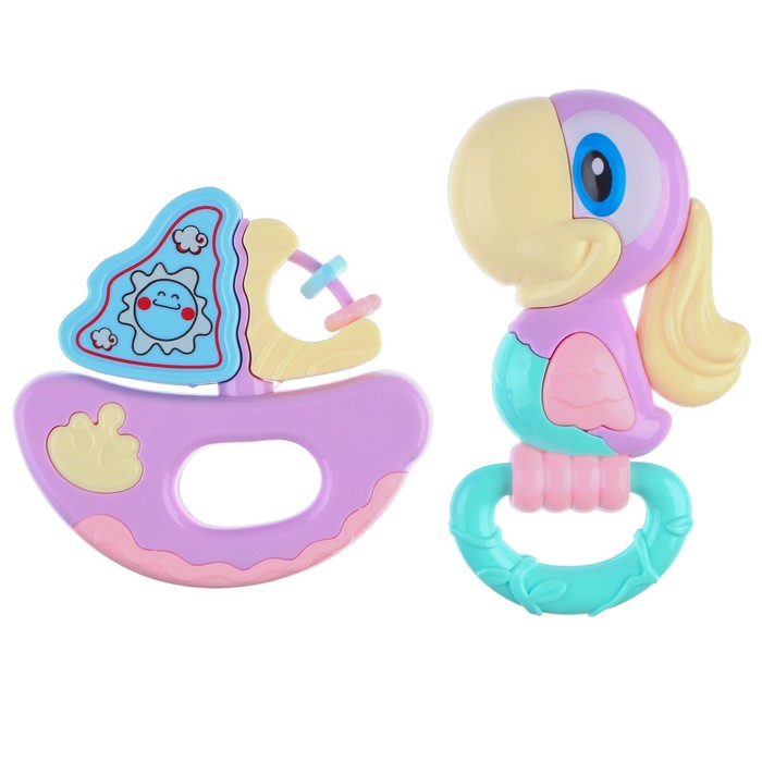 КРОШКА Я набор погремушек "Попугай и кораблик" 2 шт