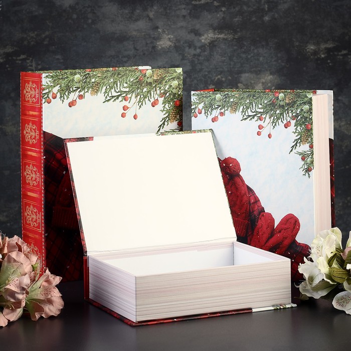 Набор коробок 3в1 книга 29,5*22*8/26*19*7/23*16*6 см