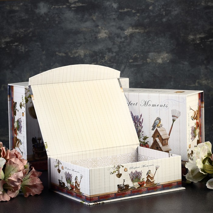 Набор коробок 3в1 прямоугольный 30*21*9,5/27*19,5*8,5/24*17,5*7,5 см