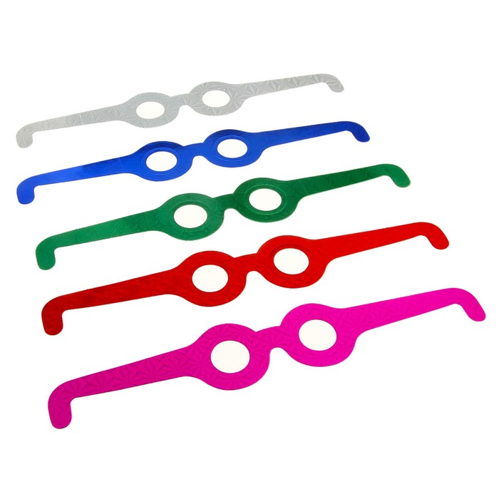 Карнавальные очки "Ботаник" (набор 6 шт) цвета МИКС