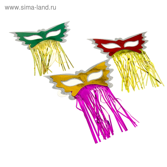фото Карнавальная маска «дождик», набор 6 шт., цвета микс страна карнавалия