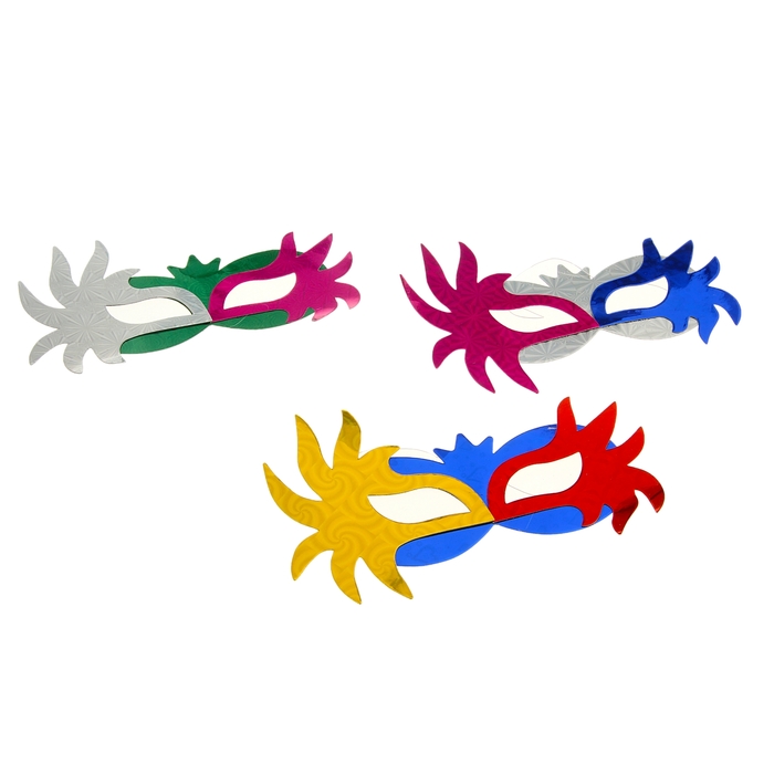 Карнавальная маска "Волна", (набор 6 шт) цвета МИКС