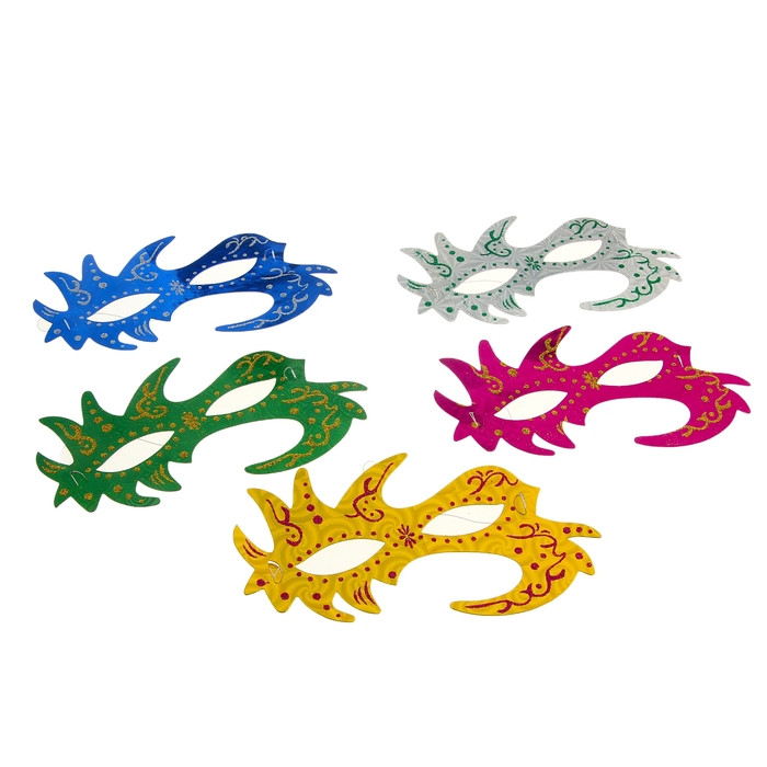 Карнавальная маска "Вьюга", (набор 6 шт)  цвета МИКС