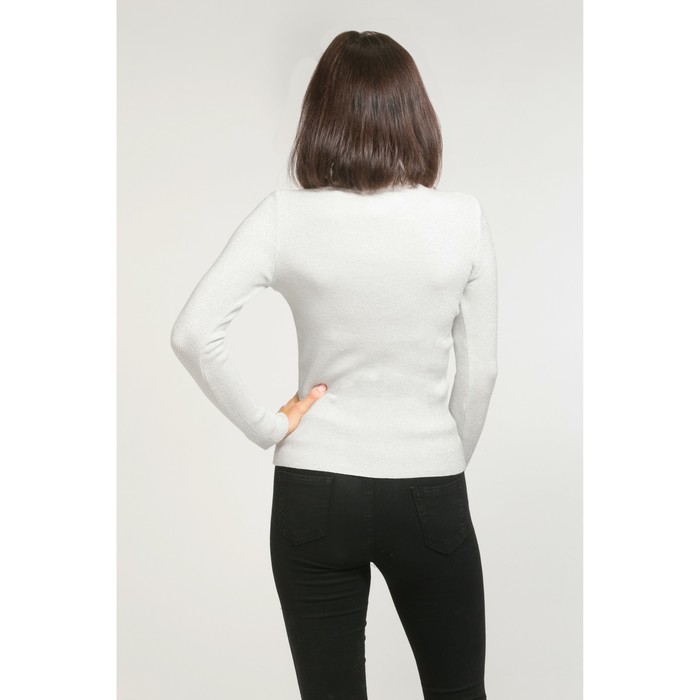 Водолазка с люрексом, р.44, цв.белый,