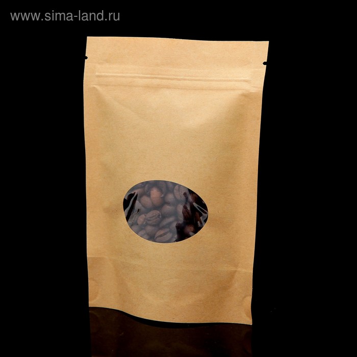 

Пакет Zip-lock Крафт с круглым окном 11 х 16 см