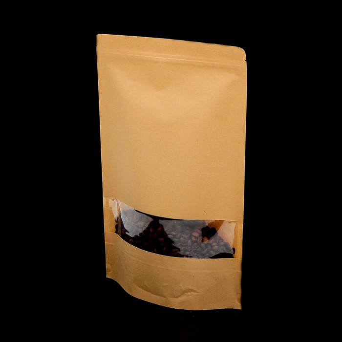 Пакет Zip-lock Крафт с прямоугольным окном 30 х 40 см