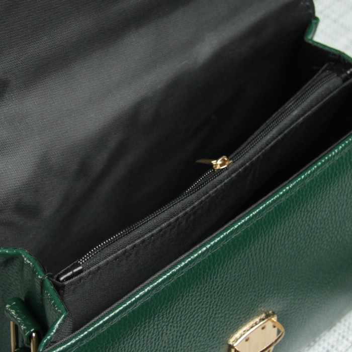 Сумка жен Эмма, 22*9*16см, 2 отдела на клапане, регул ремень, зеленый